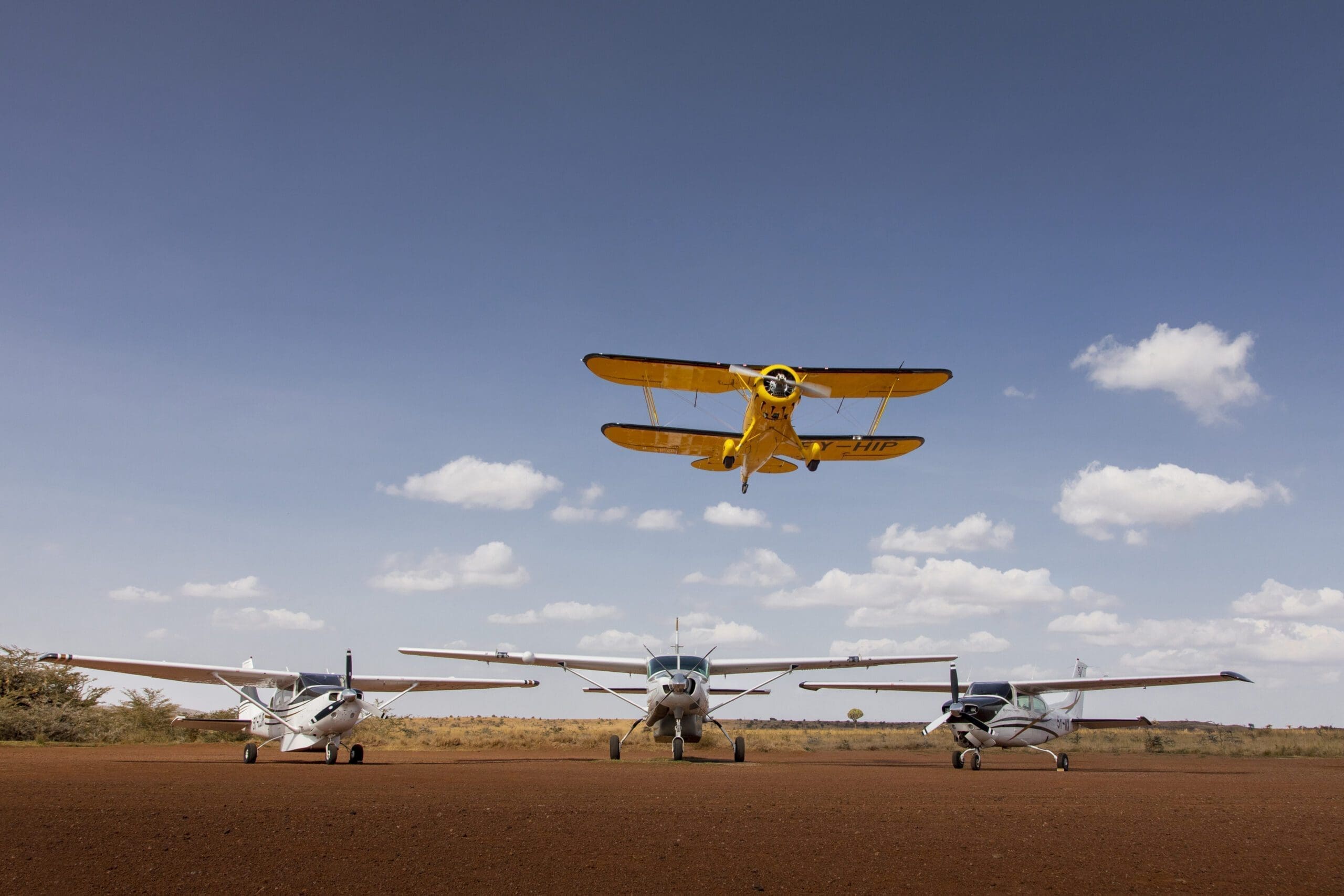 Airoplane Flying Over 3 Planes | Sandy Tracks